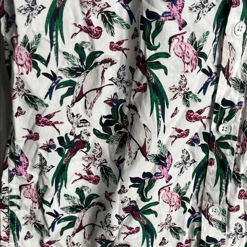 Tropical Print Casual Button-Down Shirt - Picture 5 of 5